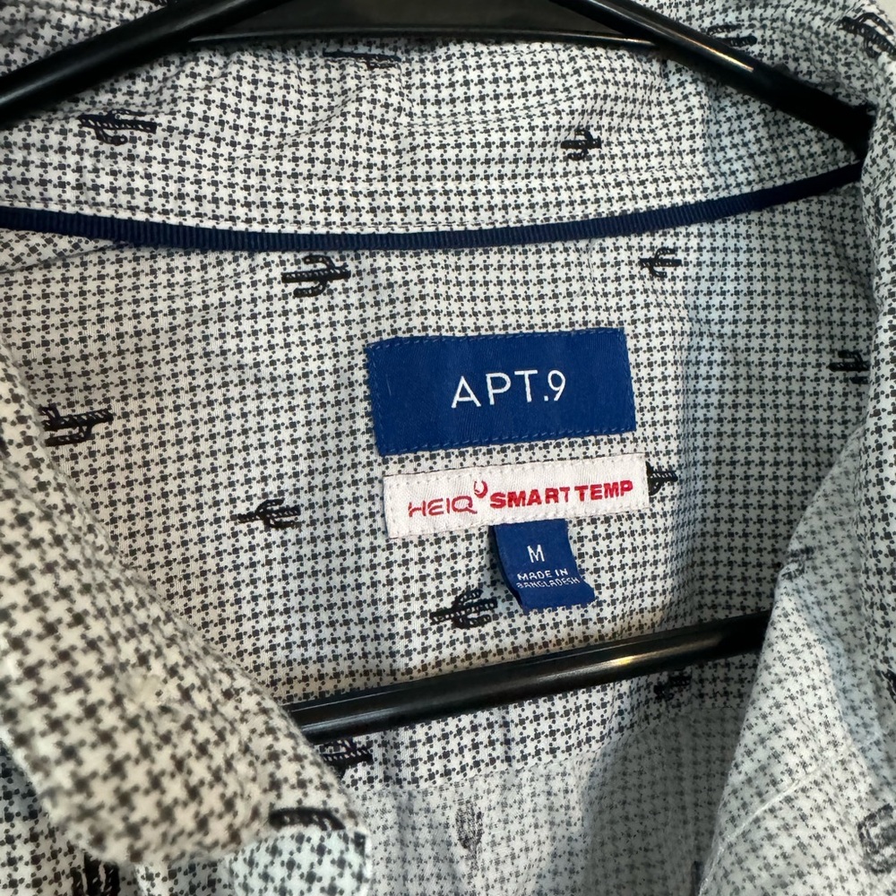 apt 9 medium men’s short sleeve cactus design